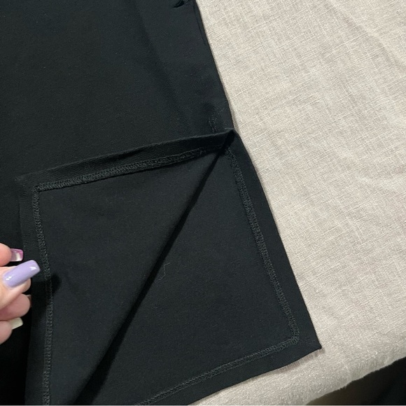 Eileen Fisher Classic Black Pencil Skirt Size Medium Basics Office Business Maxi - Picture 4 of 7